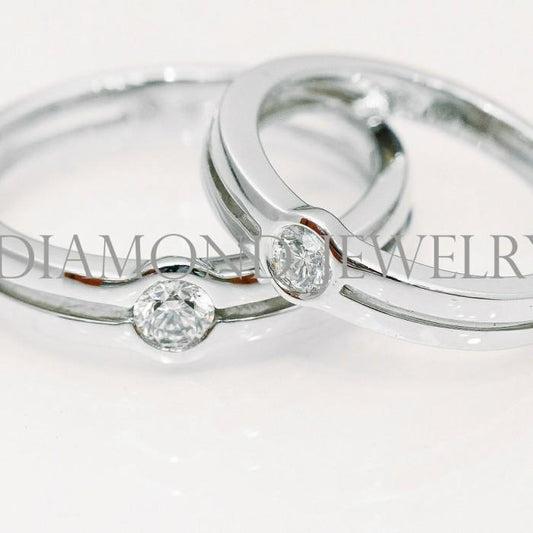 Cincin Kawin/Wedding Ring - Diamond Jewelry Two Tone 01010760/01010761