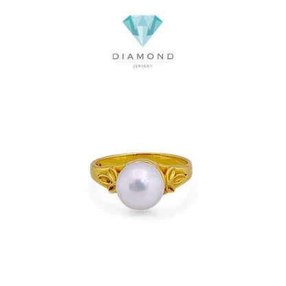 Pearl Gold Ring 23K / Cincin Emas Mutiara 23K / Diamond Jewelry 123CMSWP4-HT