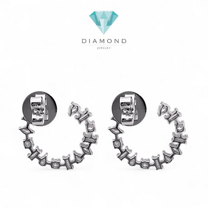 Hoop Diamond Earrings / Diamond Jewelry
