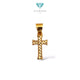 Yellow Gold Cross Pendant 16K / Liontin Emas Salib 16K / Diamond Jewelry / 269LMS054LS