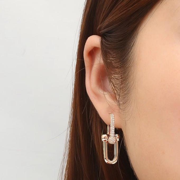 Hardware Earring T Diamond 18K Gold Diamond Jewelry