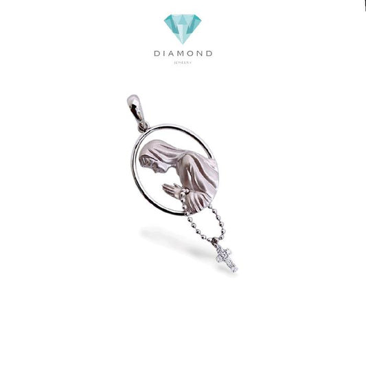 Virgin Mary diamond pendant 18K / Liontin Berlian Bunda Maria 18K / Diamond Jewelry / 5LB37500AB