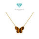 Butterfly pendant tiger eye 18K Gold Fashion Diamond Jewelry
