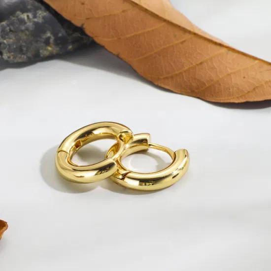 Small hoop anting bayi/anting wanita emas bulat polos 16/17k/ anting emas hoop /anting emas bayi polos-Diamond Jewelry