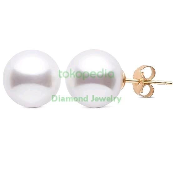 south sea pearl earring /Anting 13-15 mm 18 k gold Diamond Jewelry