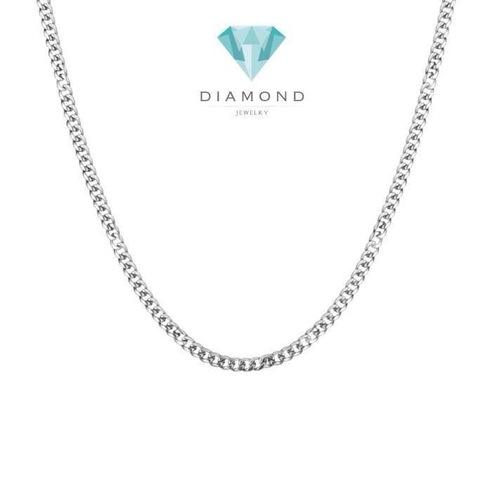 Sisik Naga Cuban Chain Kalung Emas Putih 750K-414KMS412LS-HT