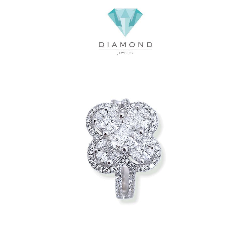 Flower Diamond Ring 18K / Cincin Bunga Diamond Jewelry / 4CB1335PP