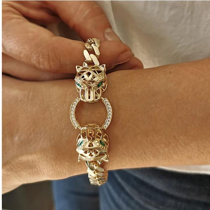 Duo panther bracelet 18k gold Diamond -Diamond Jewelry
