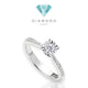 Solitaire illusion diamond ring/cincin berlian solitaire  Parisian 18k/cincin berlian tunangan berlian emas putih -Diamond Jewelry