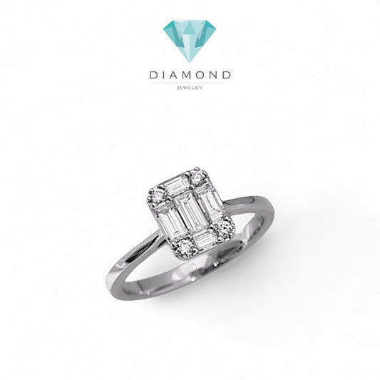Emerald Diamond Ring / Diamond Jewelry