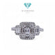 Tri Baguette diamond ring/cincin berlian baguette kotak 18k-Diamond jewelry