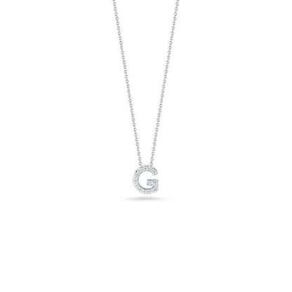 Initial Custom Letter Diamond Necklace 18K Gold-Diamond Jewelry-67LBGT300WPLS/1KB3850LSNEW-HT