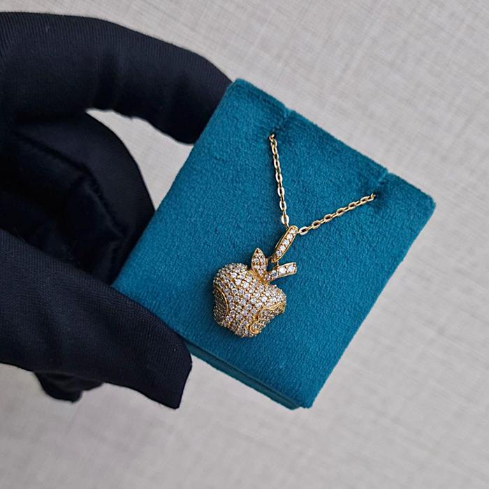 Liontin Mas Sirkon Model Apple 18K-Diamond Jewelry