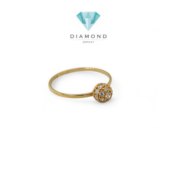 Cincin Mas Bola Sirkon 700K-Diamond Jewelry