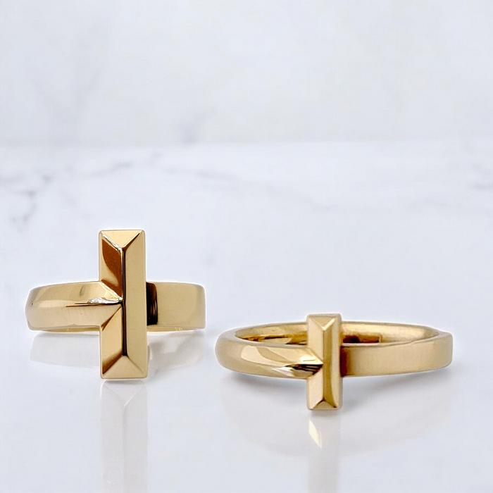 T1 Ring Couple Gold 18K/Cincin Emas T1 Couple / Diamond Jewelry-375CBD873RY/374CBD463RY-HT