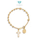 Gold Rosary Cross Bracelet 16K / Gelang Emas Salib Rosario 16K / Diamond Jewelry / 495GMS26OLS