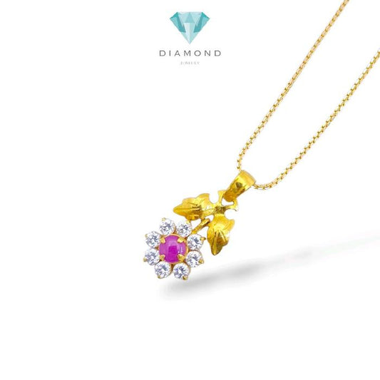 Flower Gold Pendants 23K / Liontin Emas Bunga 23K / Diamond Jewelry / 194LMSWP2