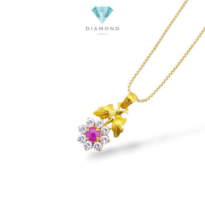 Flower Gold Pendants 23K / Liontin Emas Bunga 23K / Diamond Jewelry / 194LMSWP2