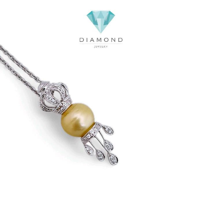 Liontin Crown Pearl Diamond 18K / Diamond Jewelry 5LMGT998WP-(1500HT)