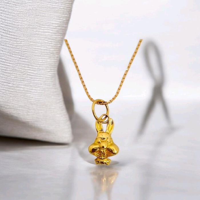 Gold Rabbit Pendant 23K / Liontin Emas Kelinci 23K / Diamond Jewelry / 276LMSWP2