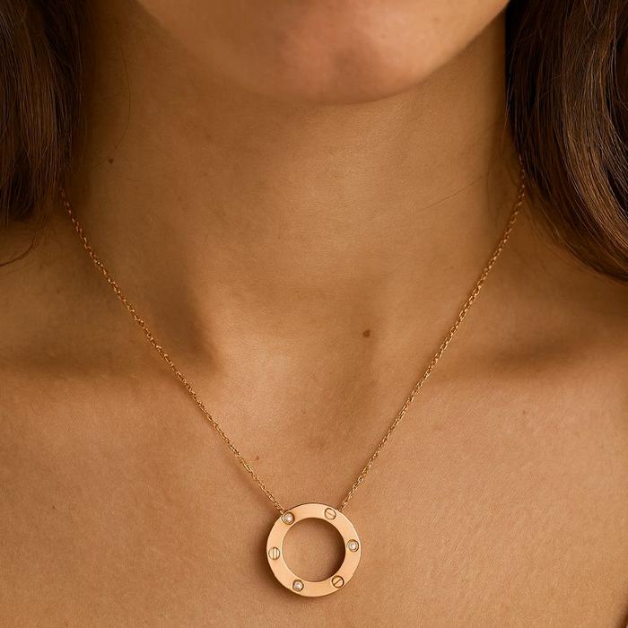 Love Diamond Necklace 18K / Kalung Love Berlian 18K / Diamond Jewelry 17KBD18000RB-HT