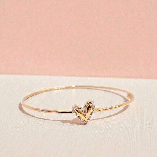 Heart Gold Bracelets 16K / Gelang Hati Emas 16K / Diamond Jewelry / 479GMS333LS