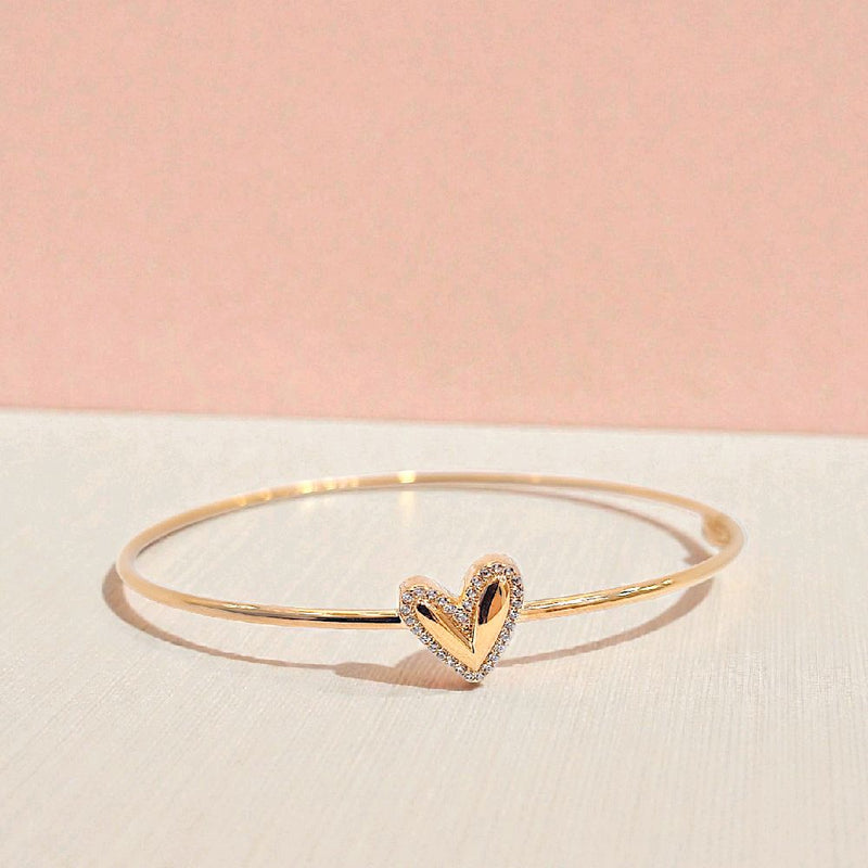 Heart Gold Bracelets 16K / Gelang Hati Emas 16K / Diamond Jewelry / 479GMS333LS