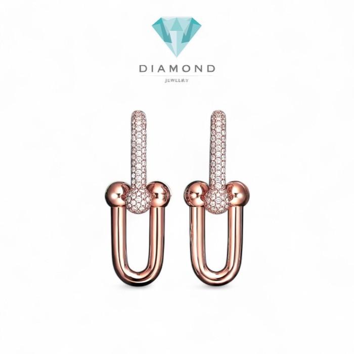 Hardware Earring T Diamond 18K Gold Diamond Jewelry