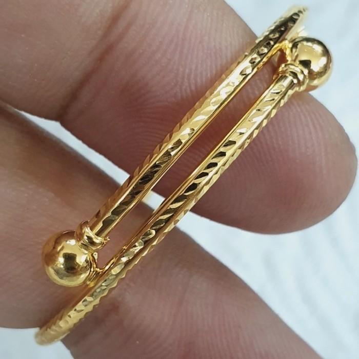 Gelang bayi emas ulir