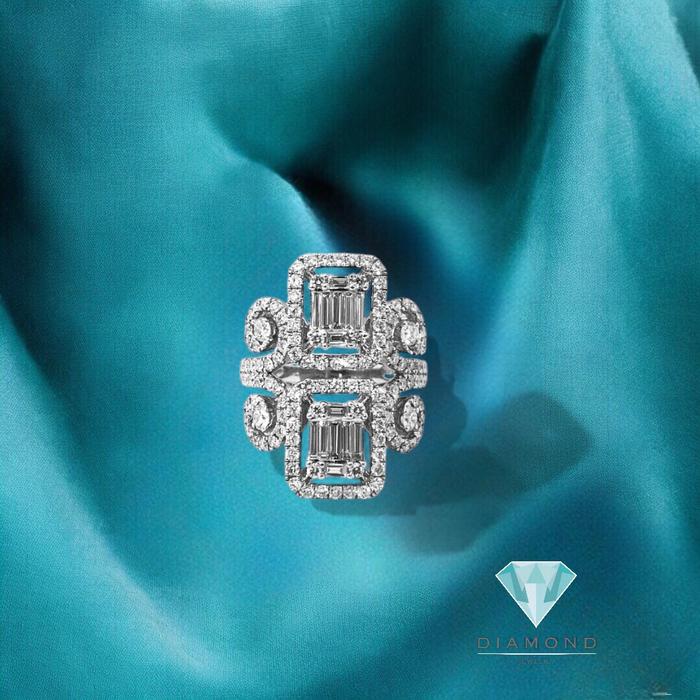 Cincin Duo Baguette diamond/ cincin berlian duo baguette