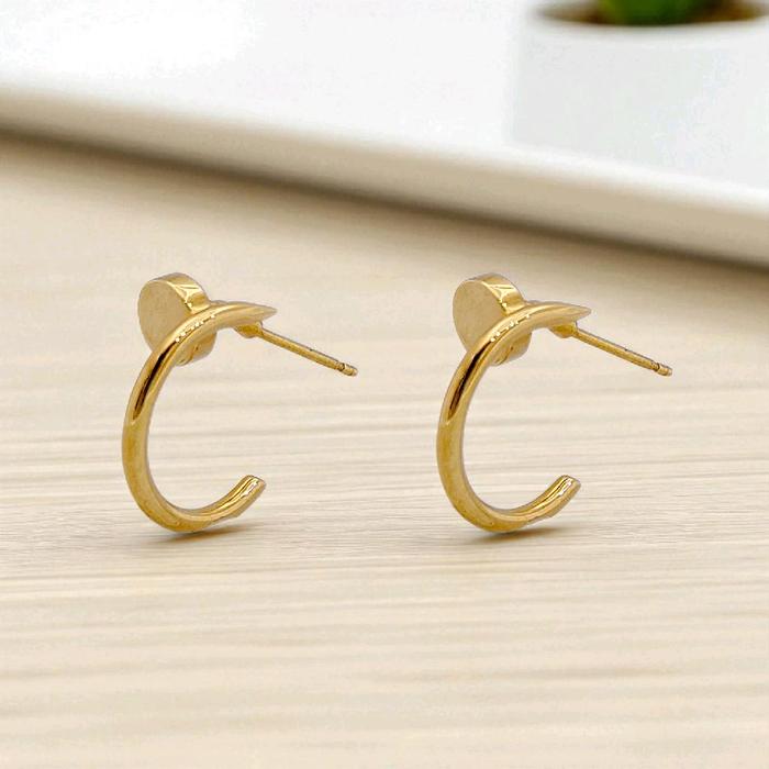 Nail Small Earring 18K / Anting Paku Kecil 18K / Diamond Jewelry 96ABD48500AB-96ABD48500AB-HT