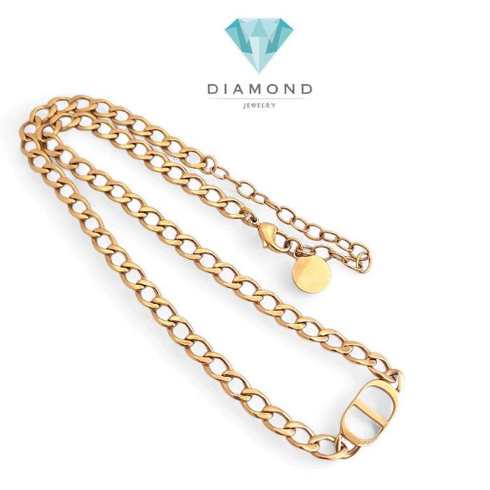 Chain CD Gold Necklace 18K-Diamond Jewelry-8KBD3531RB