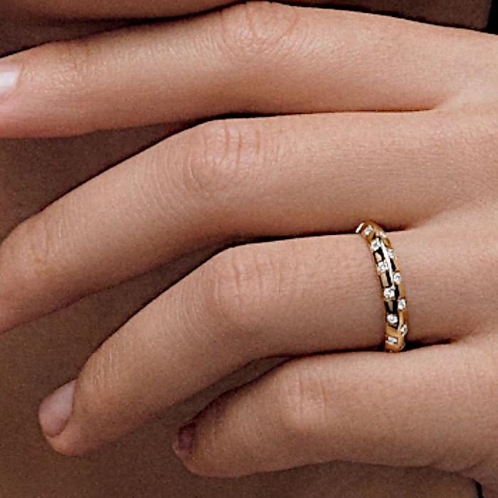 Le Damier Diamond  Ring 18K /Cincin Berlian Damier 18K / Diamond Jewelry-363CBD10000RY-HT