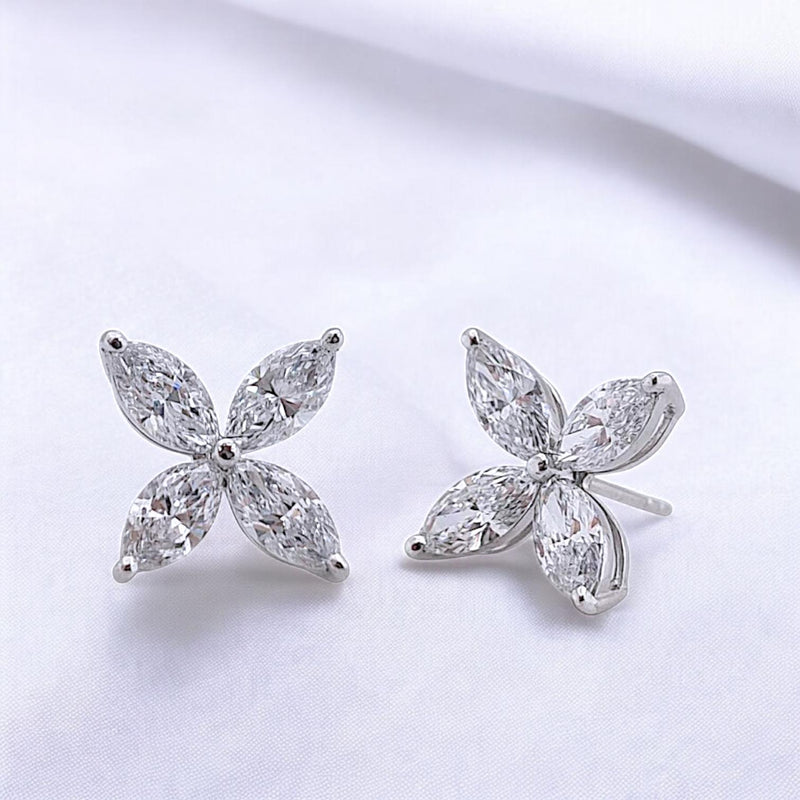 Clover Diamond Earring Lab Grown 18K / Elsy Diamond Jewelry/LGD2185-3LBL1500PF HT