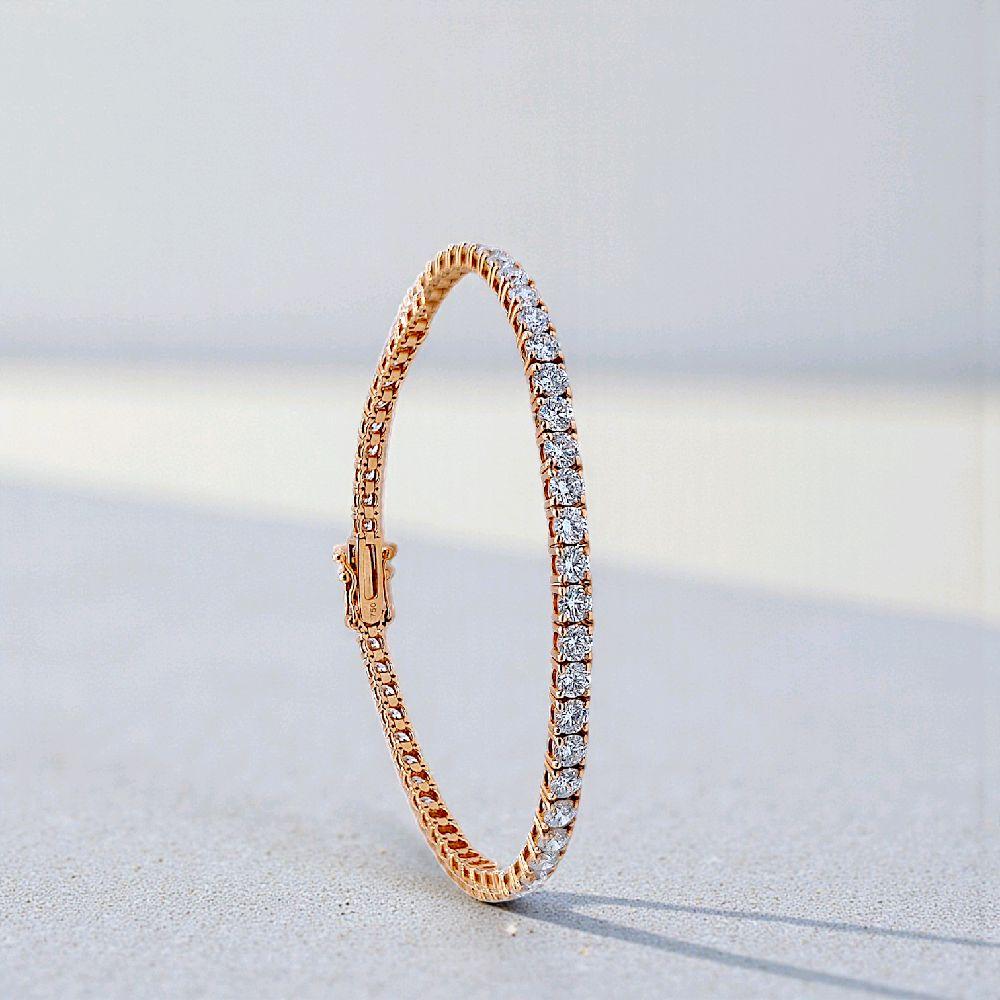 Tennis Diamond Bracelet 18K / Gelang Berlian Tennis 18K / Diamond Jewelry - 3GB4900PGK