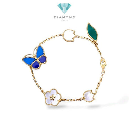 Lucky Spring Butterfly Bracelet 5 motifs 18K / Diamond Jewelry / 449GBD1285RY