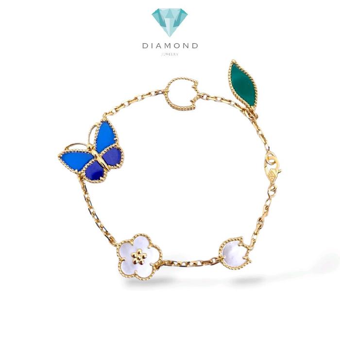 Lucky Spring Butterfly Bracelet 5 motifs 18K / Diamond Jewelry / 449GBD1285RY