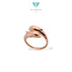 Rose Gold Duo Dolphin Rings 17K / Cincin Rose Gold Duo Lumba-lumba 17K / Diamond Jewelry / 443CMS192LS