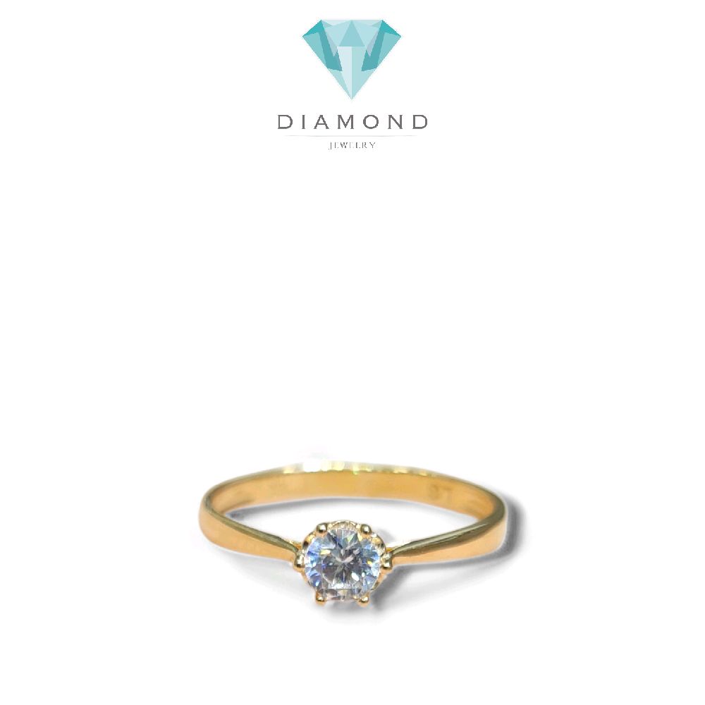 Solitaire Gold Rings 16K / Cincin Emas Solitaire 16K / Diamond Jewelry / 437CMS124LS