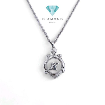 Liontin Initial K Diamond 18K / Diamond Jewelry 16LBGT600WPLS-HT
