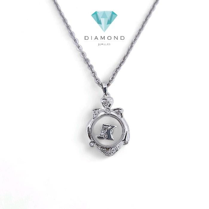 Liontin Initial K Diamond 18K / Diamond Jewelry 16LBGT600WPLS-HT