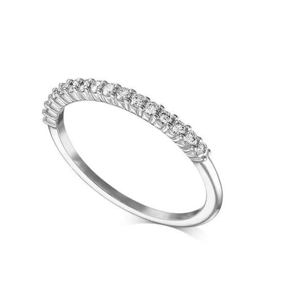 Diamond eternity ring Diamond pave full and half -Diamond Jewelry