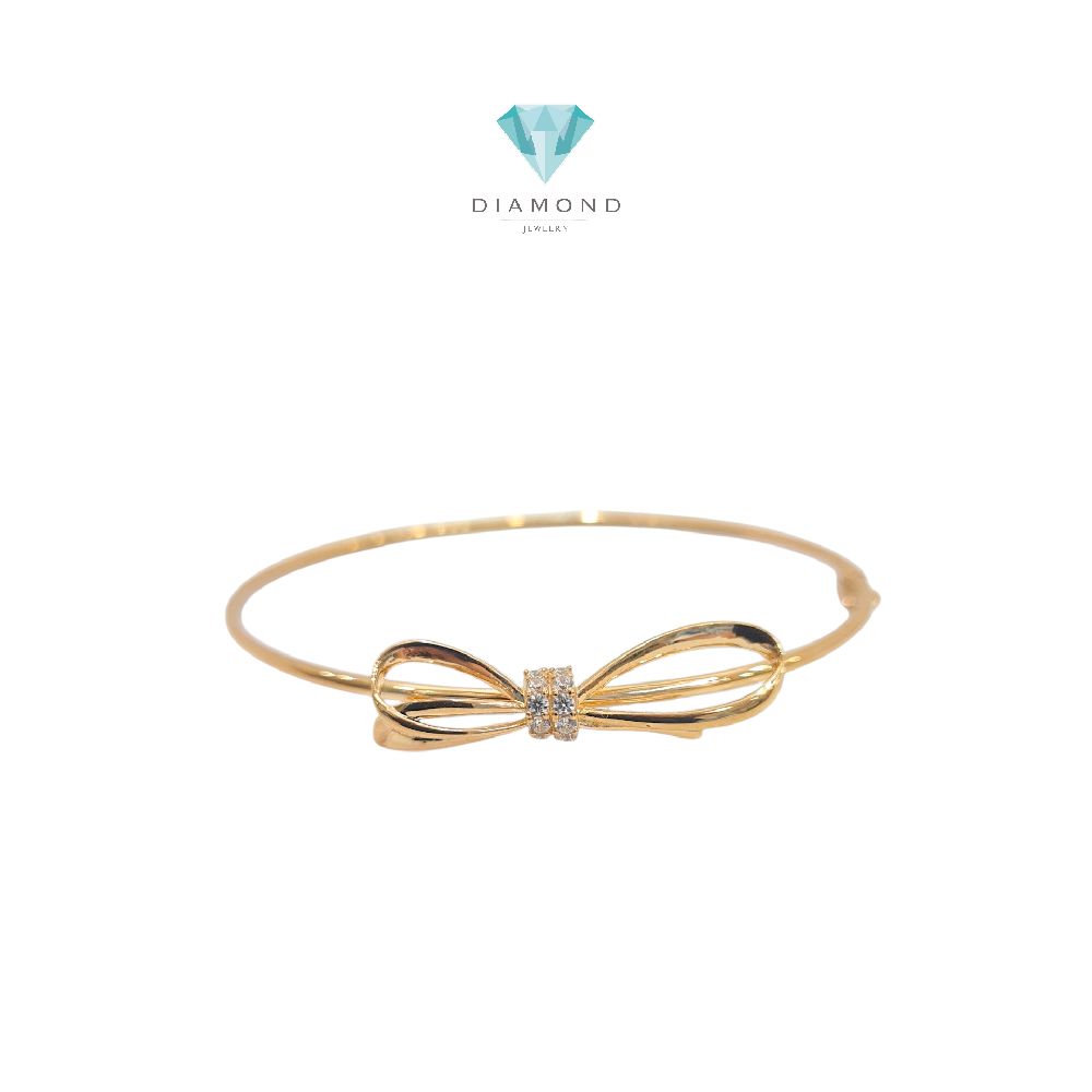 Gold Ribbon Bangle 16K / Gelang Emas Pita 16K / Diamond Jewelry / 466GMS420LS