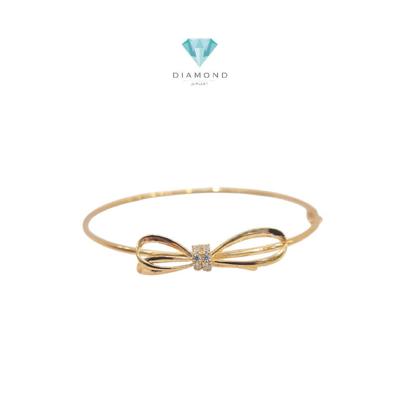 Gold Ribbon Bangle 16K / Gelang Emas Pita 16K / Diamond Jewelry / 466GMS420LS