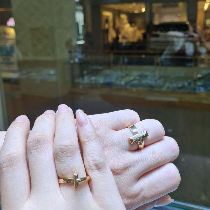 T1 Ring Couple Gold 18K/Cincin Emas T1 Couple / Diamond Jewelry-375CBD873RY/374CBD463RY-HT
