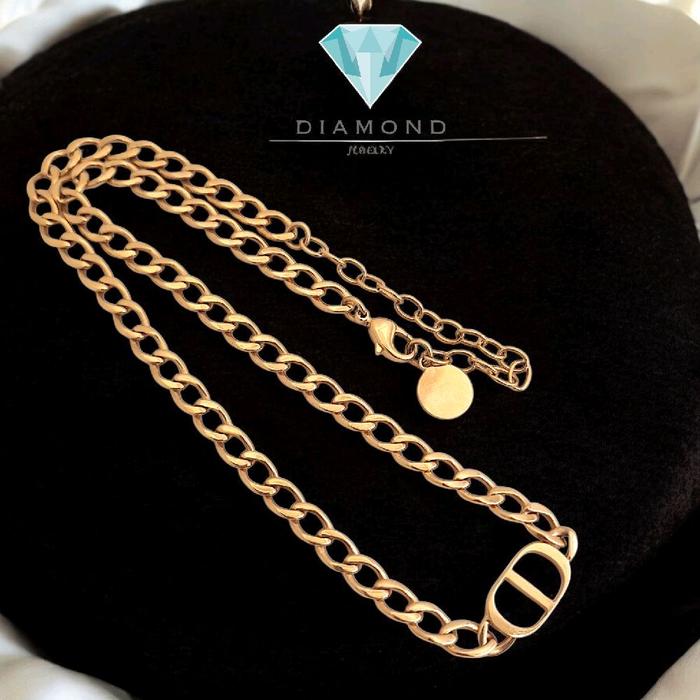 Chain CD Gold Necklace 18K-Diamond Jewelry-8KBD3531RB