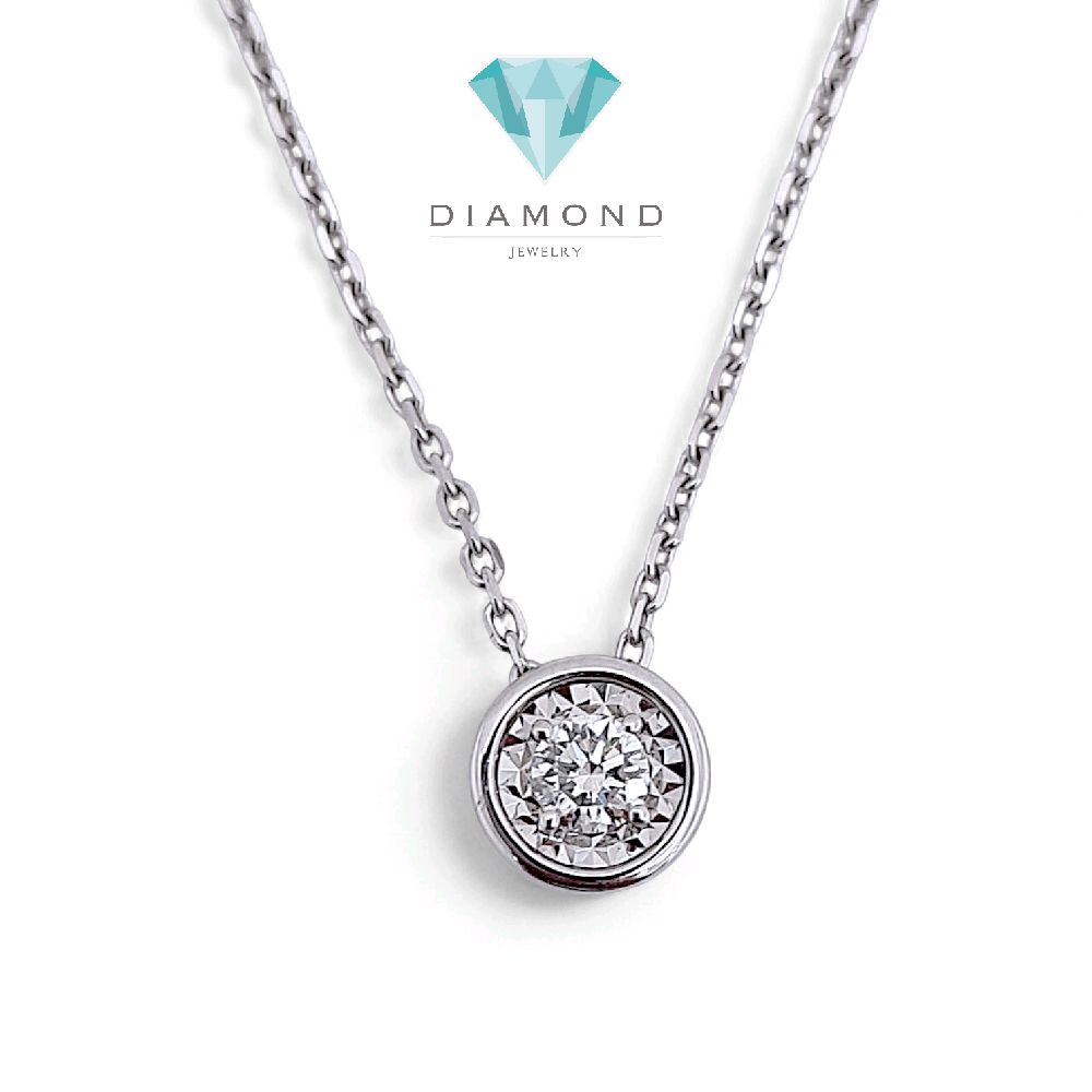 Solitaire Diamond Necklace 18K / Kalung Berlian Solitaire 18K / Diamond Jewelry 121KB44000AB HT