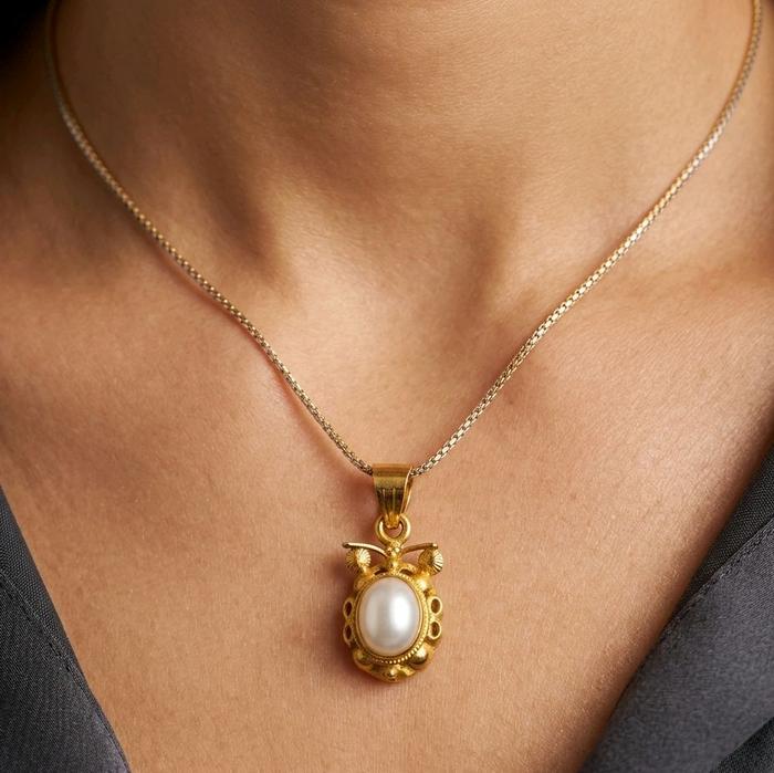 Naturan Pearl Pendants 23K / Liontin Mutiara Natural 23K / Diamond Jewelry / 213LMSWP3