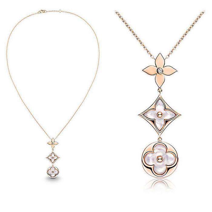 Flower Necklace 18K Gold MOP 3 Susun-Diamond Jewelry-23KBAB3200LSCH