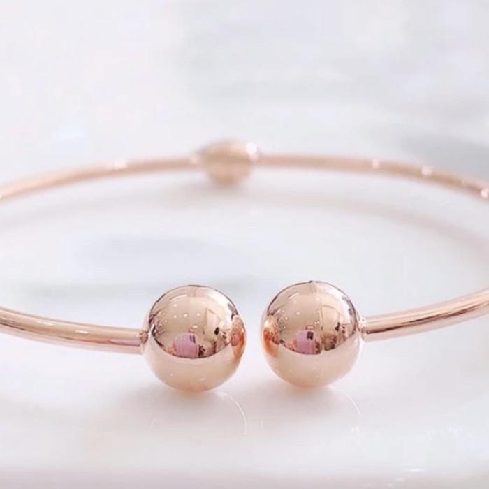 Gelang Emas Tinju Double Ball Bangle Medium 18k-Diamond Jewelry-179GMSLS-HT